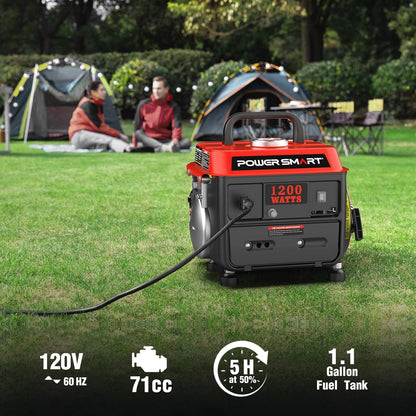 1200-Watt Portable Generator – Quiet, Lightweight & 5-Hour Runtime