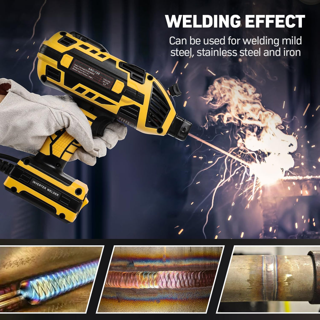 110V handheld welding machine with carrying case items