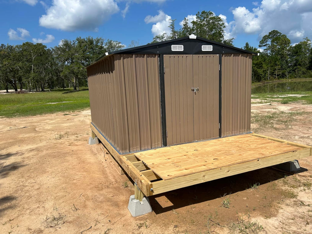 10 x 12 ft Galvanized Outdoor Storage Shed product image 3