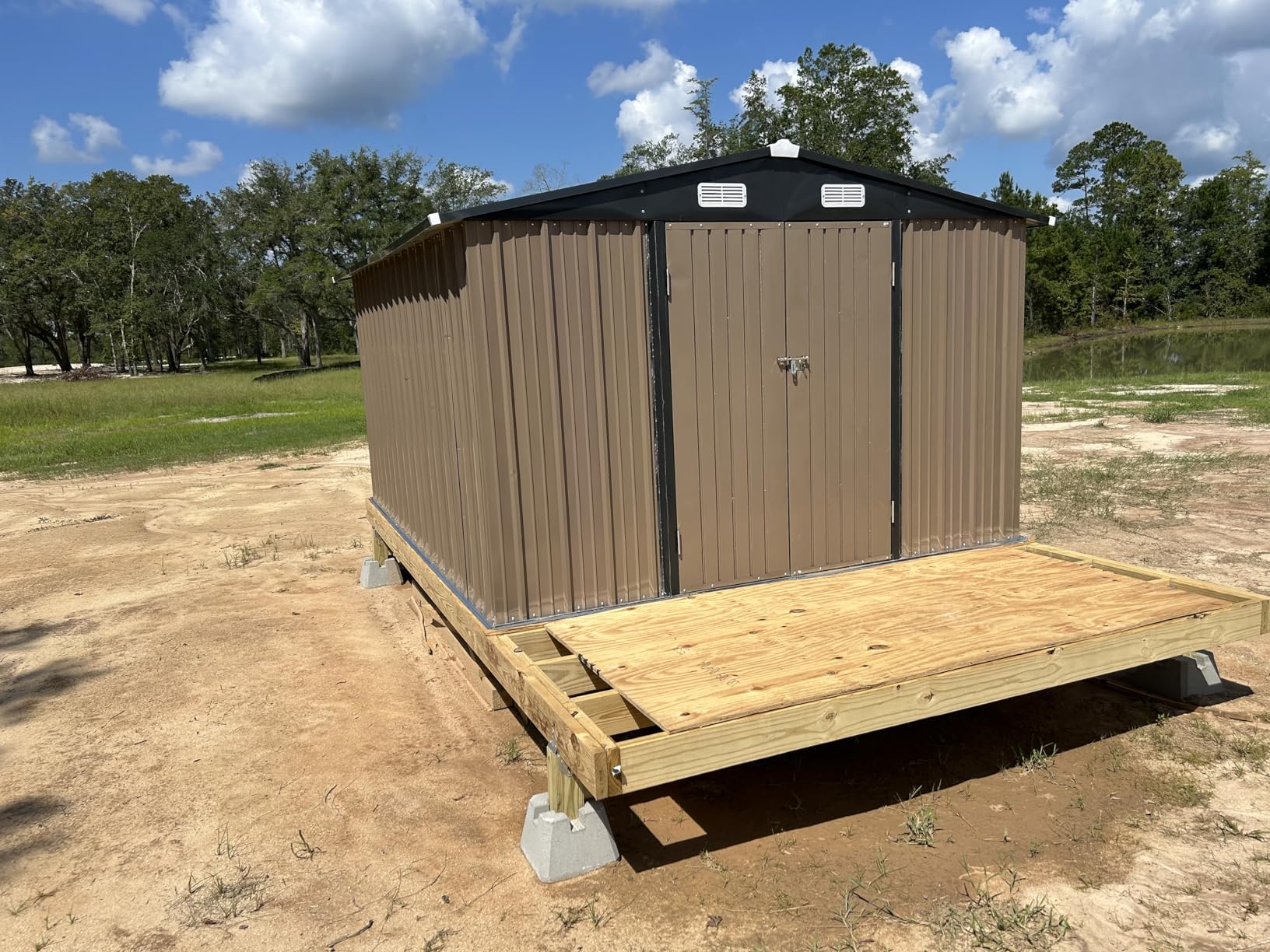 10 x 12 ft Galvanized Outdoor Storage Shed product image 3