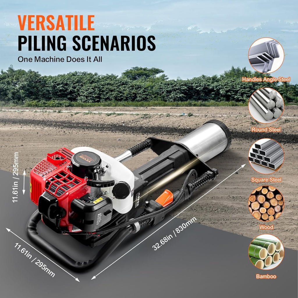 52cc Gas T-Post Driver 1300W with 3 Sleeves product image 7