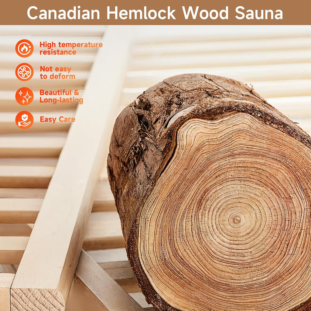 Far Infrared Home Sauna Room, Low EMF 1200W product image 6