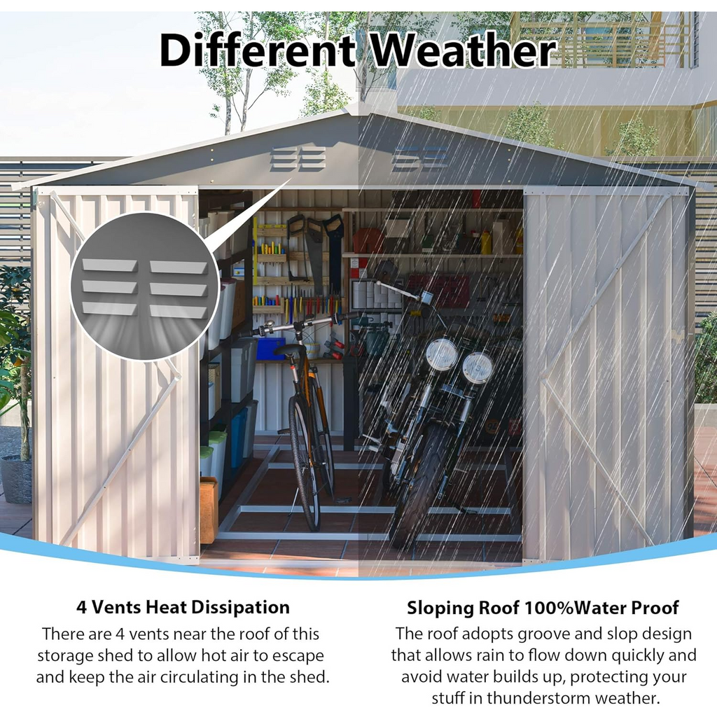 10 x 14 ft metal outdoor storage shed product image 7