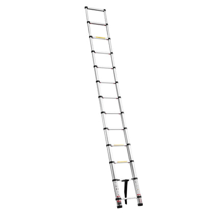 AS Equipment 12.5FT aluminum telescoping ladder with collapsible design