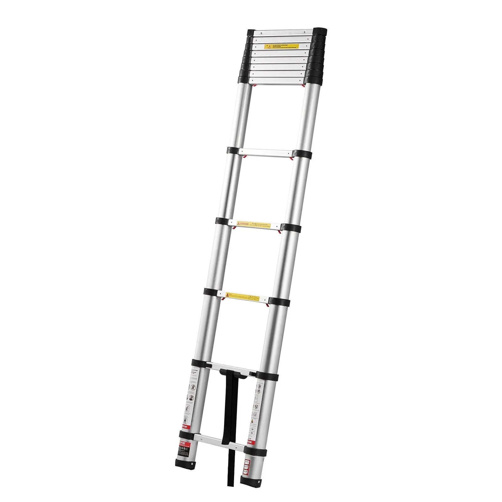 AS Equipment 12.5FT aluminum telescoping ladder with collapsible design