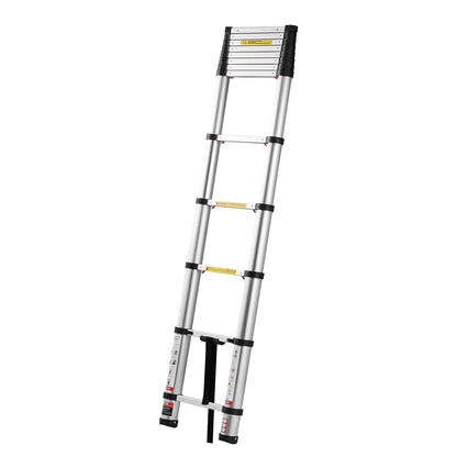 AS Equipment 12.5FT aluminum telescoping ladder with collapsible design
