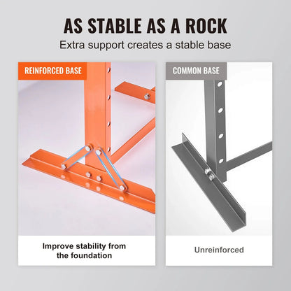 AS Equipment 12 ton hydraulic H-frame shop press with adjustable working height