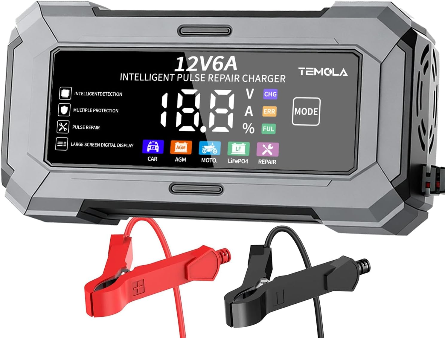 12V 6A smart battery charger maintainer product image 1
