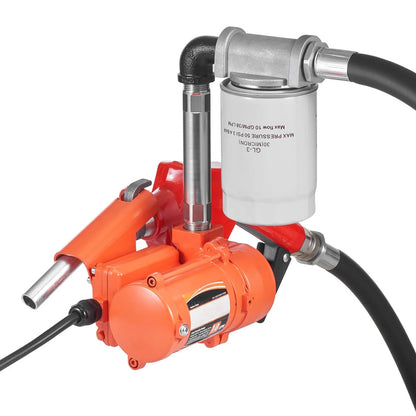 AS Equipment 12V portable fuel transfer pump kit with hose and nozzle