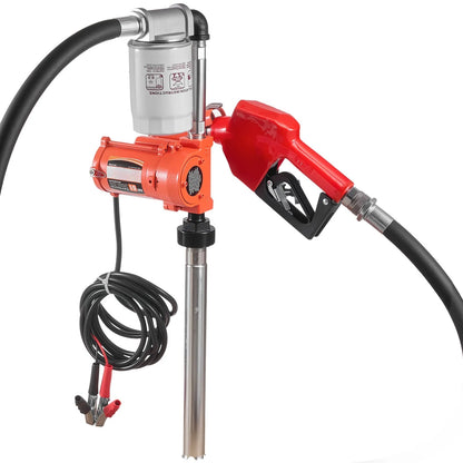 AS Equipment 12V portable fuel transfer pump kit with hose and nozzle