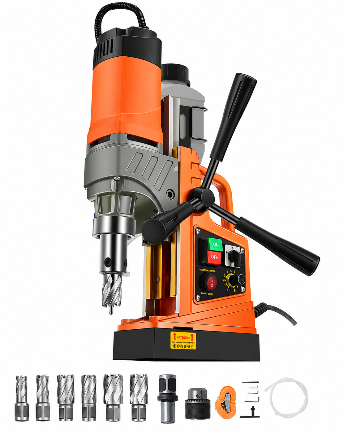 AS Equipment portable magnetic drill press with coring drill bits