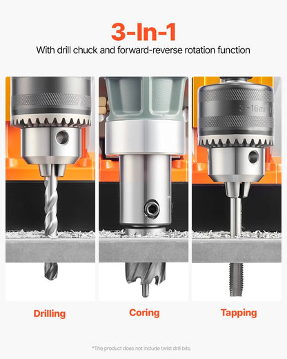 AS Equipment portable magnetic drill press with coring drill bits