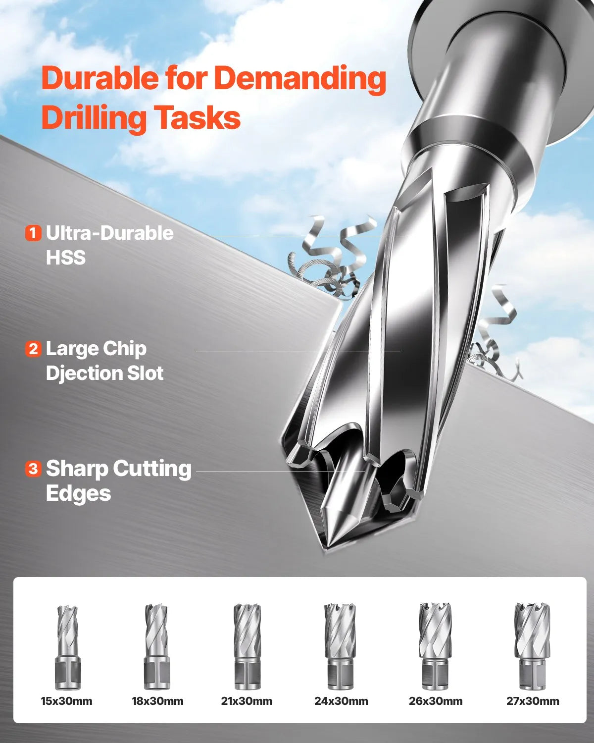 AS Equipment portable magnetic drill press with coring drill bits