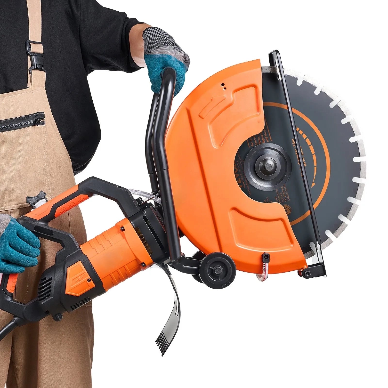 AS Equipment 16 inch electric concrete saw with wet cutting system