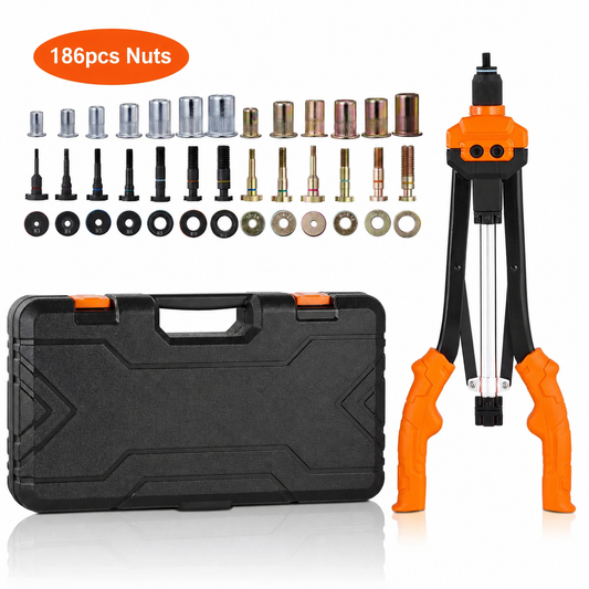 AS Equipment 16 inch rivet nut tool kit with mandrels and rivet nuts