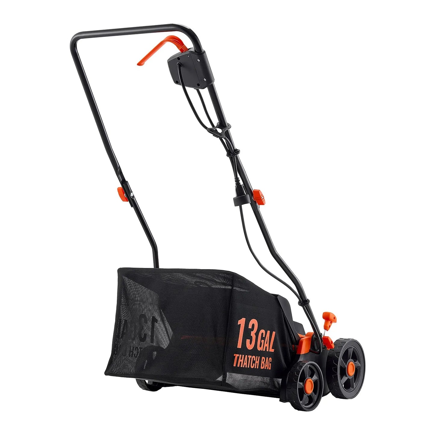 AS Equipment 13 inch electric dethatcher and scarifier with collection bag