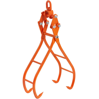 AS Equipment 28 inch timber claw log grapple with swivel lifting ring
