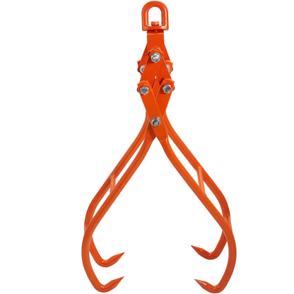 AS Equipment 28 inch timber claw log grapple with swivel lifting ring
