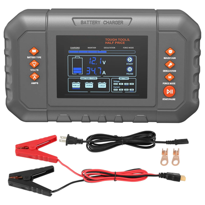 AS Equipment 35A smart battery charger with LCD display for automotive and marine batteries