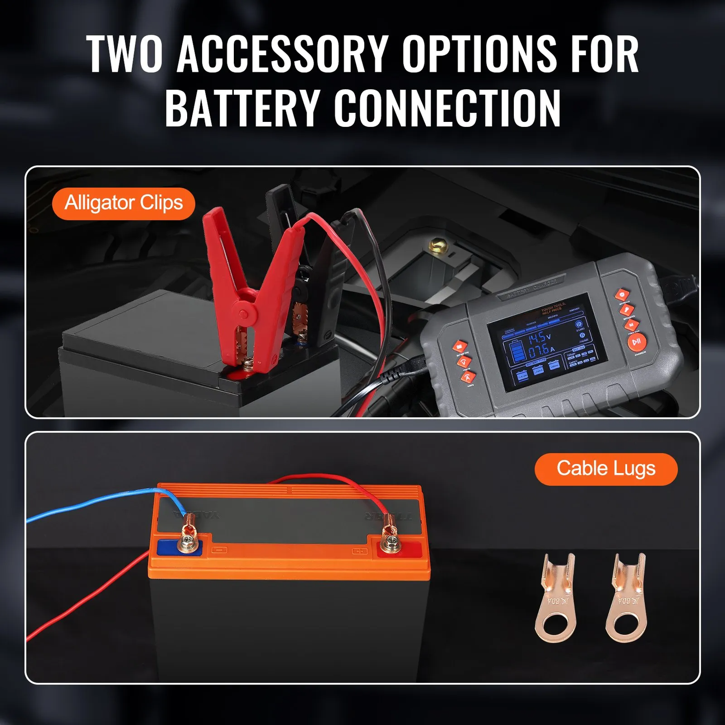 AS Equipment 35A smart battery charger with LCD display for automotive and marine batteries
