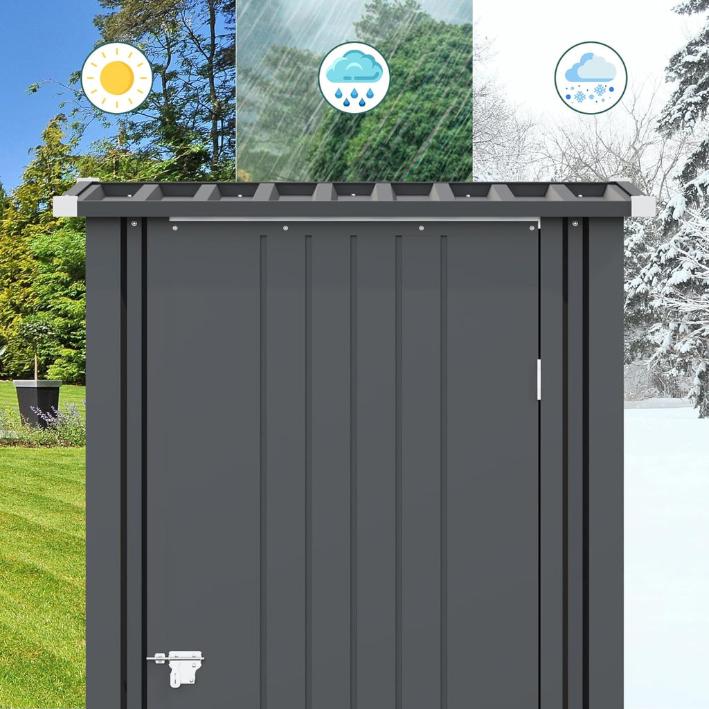 3 x 3 ft metal outdoor storage shed product image 5