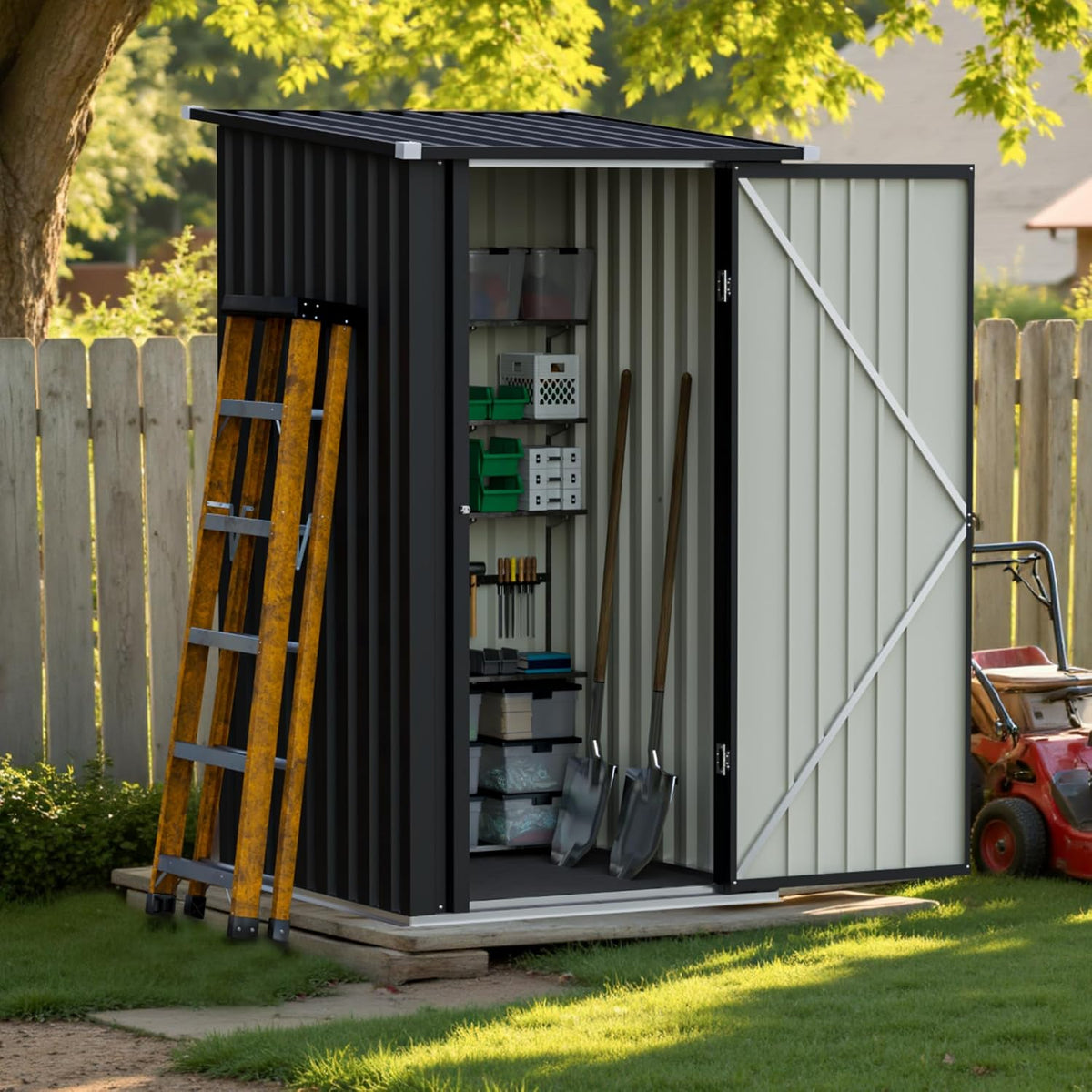 3 x 3 ft metal outdoor storage shed product image 2