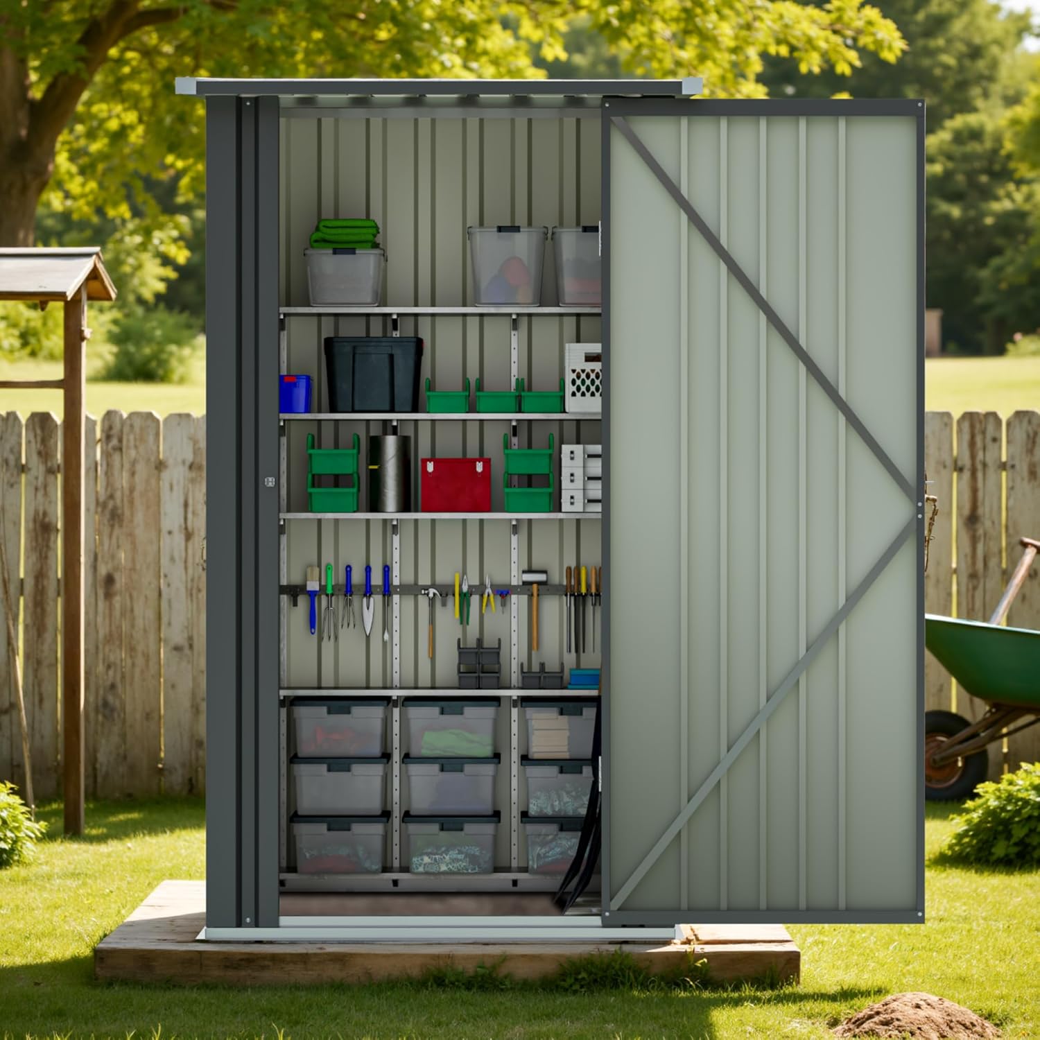 3 x 3 ft metal outdoor storage shed product image 3