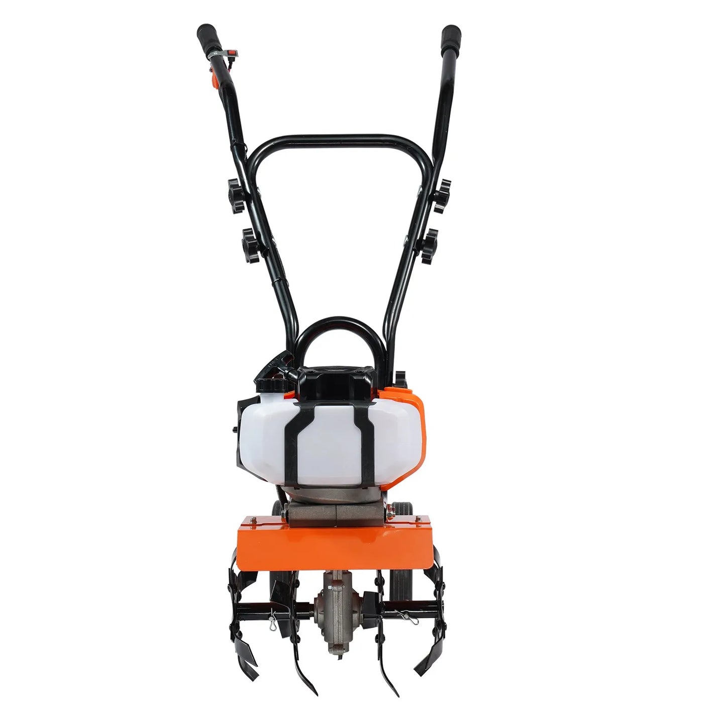 AS Equipment 43CC garden tiller cultivator with steel tines and wheels