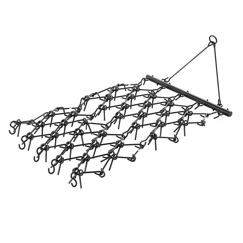 AS Equipment 4x4 ft steel drag harrow rake with 69 teeth for ATV tractor use
