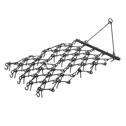 AS Equipment 4x4 ft steel drag harrow rake with 69 teeth for ATV tractor use