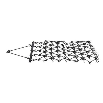 AS Equipment 4x4 ft steel drag harrow rake with 69 teeth for ATV tractor use