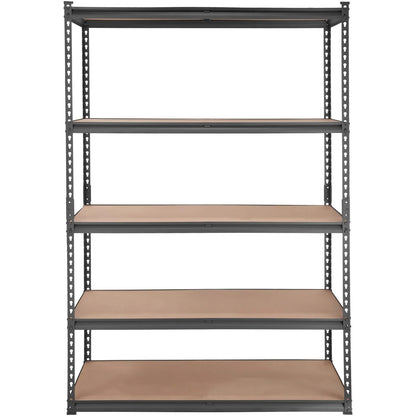 AS Equipment 5 tier heavy duty metal storage shelving unit for garage and pantry