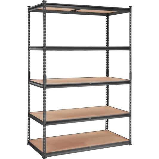 AS Equipment 5 tier heavy duty metal storage shelving unit for garage and pantry