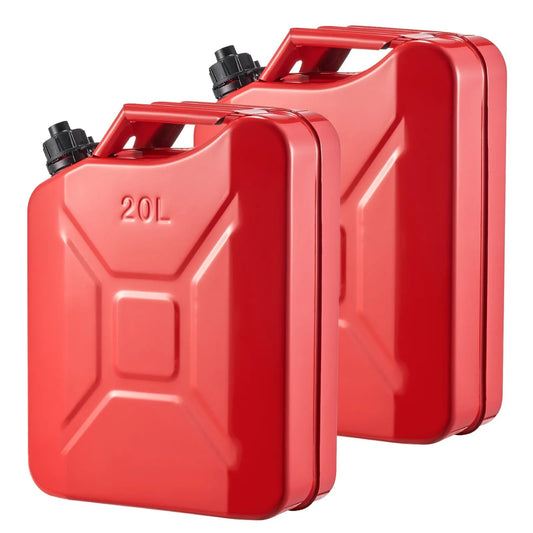 AS Equipment 5.3 gallon metal fuel container with spout and handle 2 pack