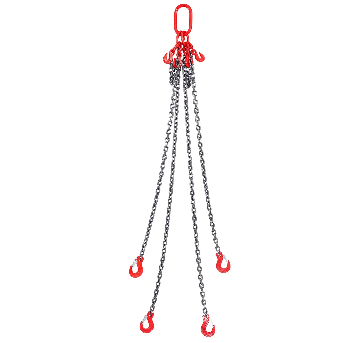 AS Equipment G80 lifting chain sling with four grab hooks and adjusters