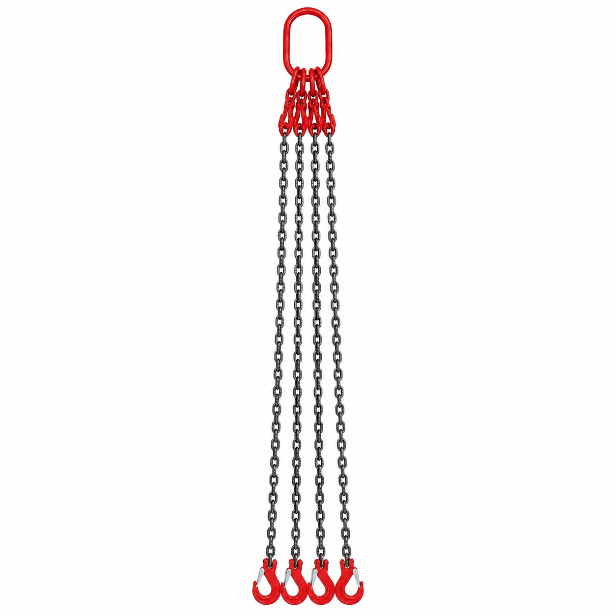 AS Equipment G80 lifting chain sling with four grab hooks and adjusters