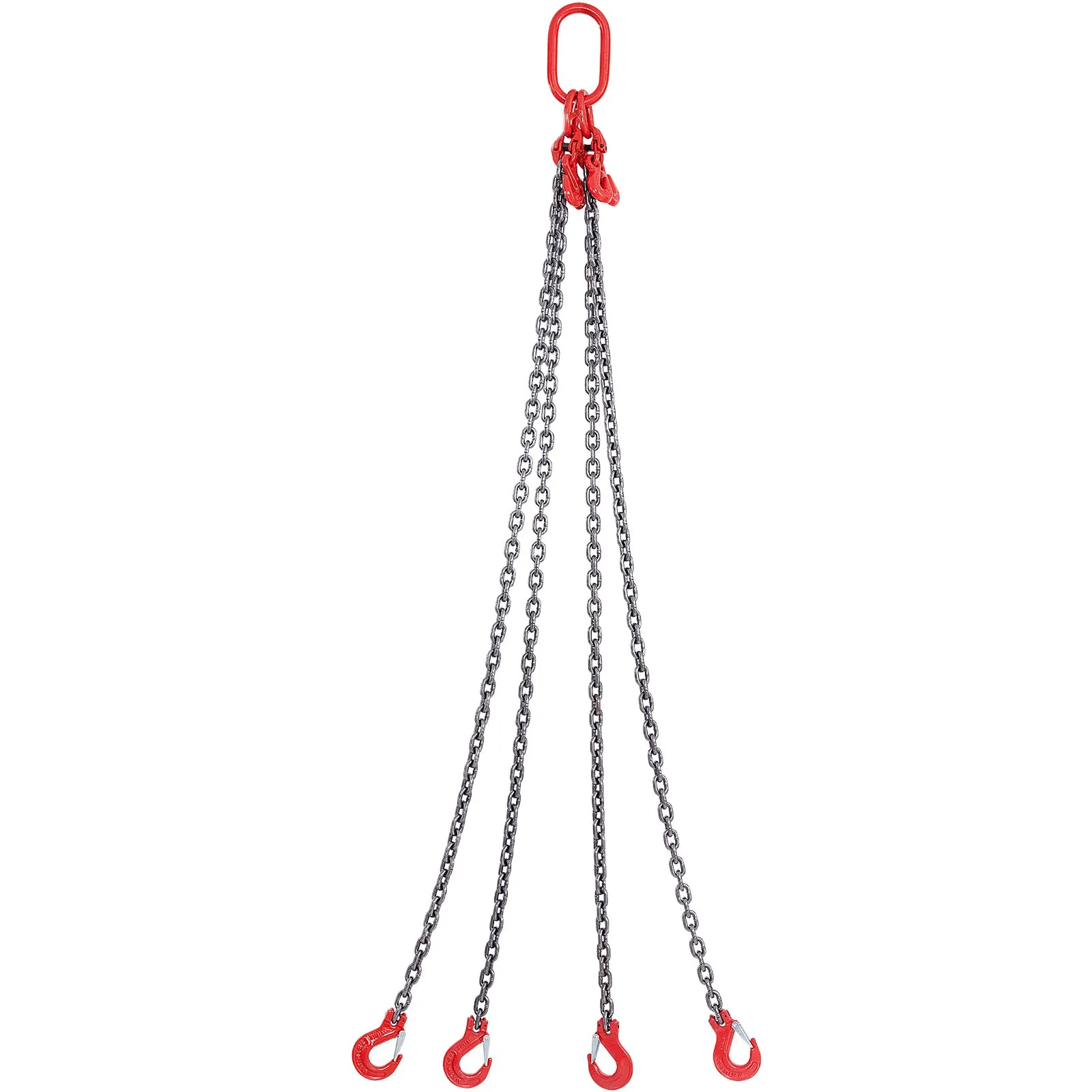 AS Equipment G80 lifting chain sling with four grab hooks and adjusters