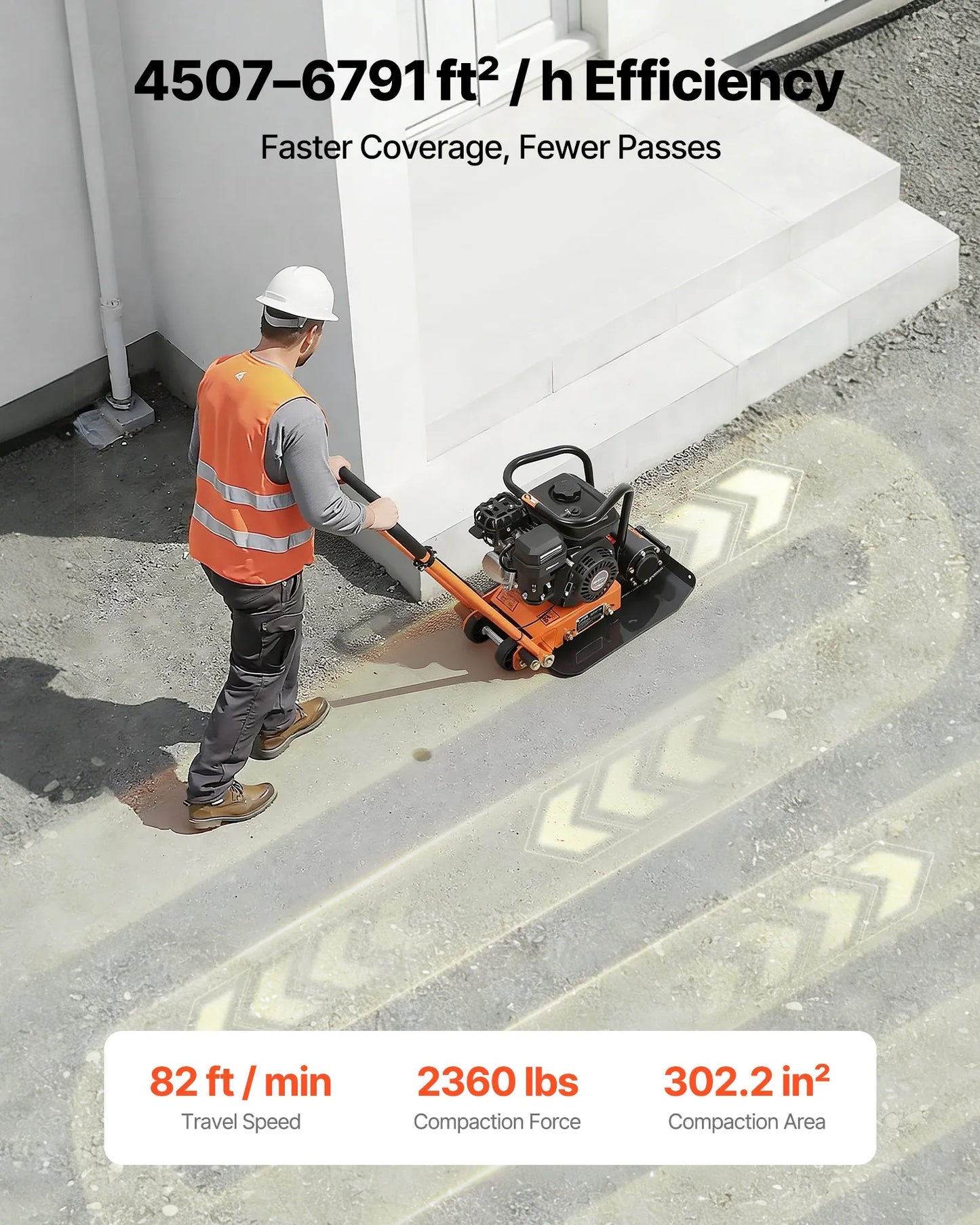 AS Equipment gas powered plate compactor for soil and asphalt compaction