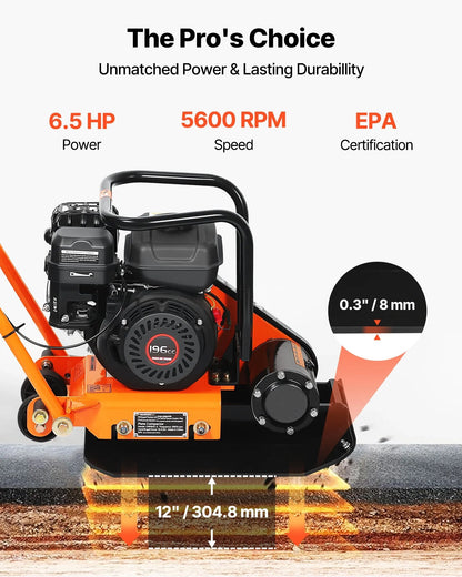 AS Equipment gas powered plate compactor for soil and asphalt compaction
