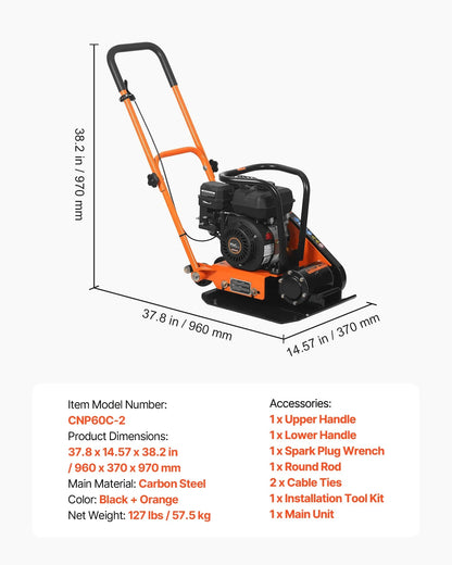 AS Equipment gas powered plate compactor for soil and asphalt compaction