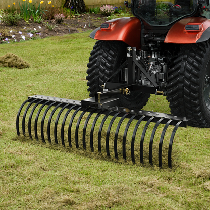 AS Equipment 60 inch tow behind landscape rake with steel coil tines