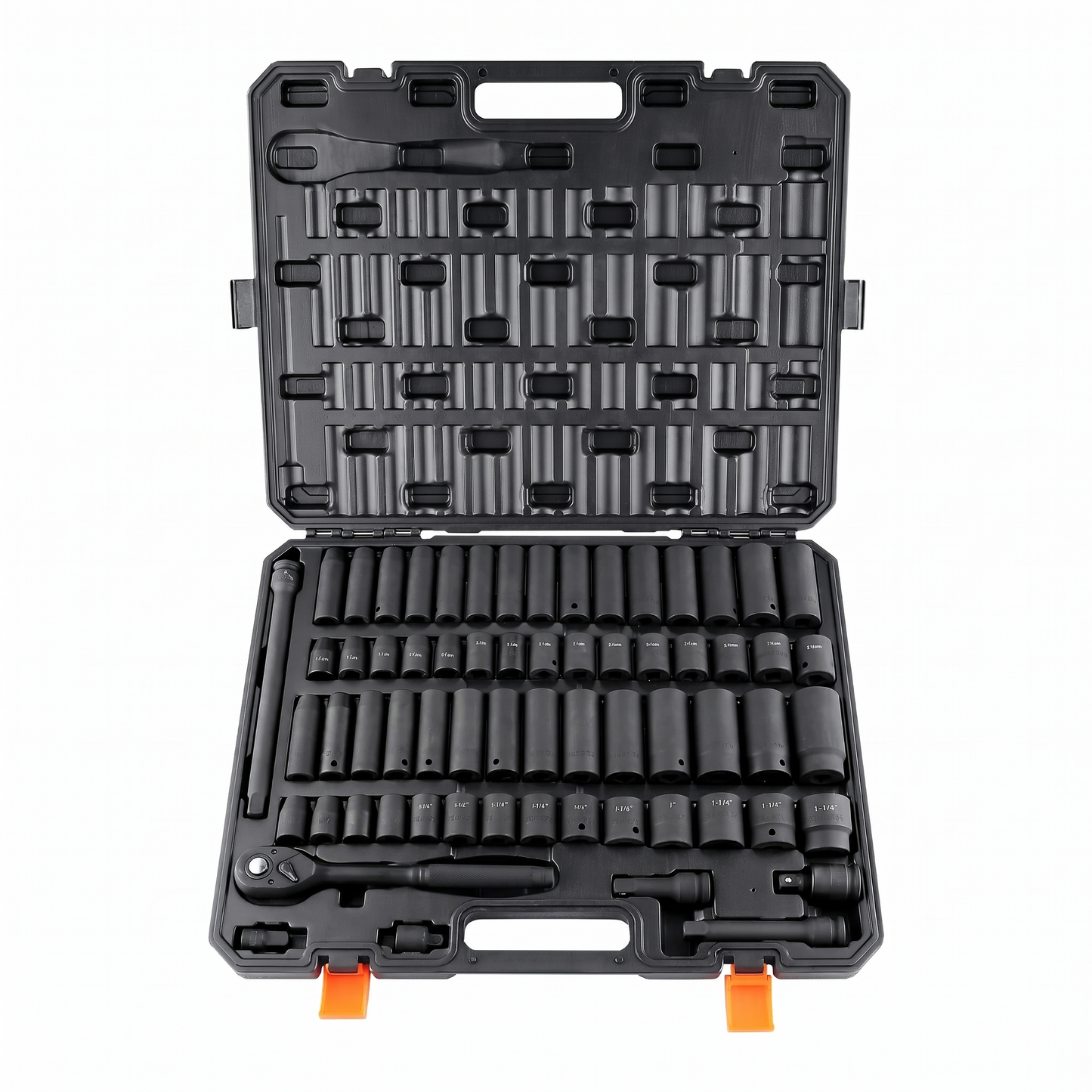AS Equipment 65 piece 1/2 inch drive impact socket set with storage case