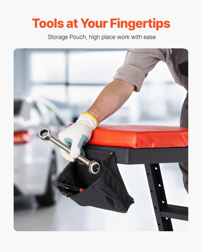 AS Equipment adjustable automotive topside creeper with caster wheels for vehicle maintenance