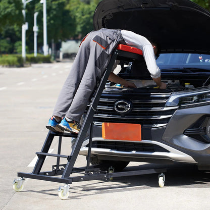 AS Equipment adjustable automotive topside creeper with caster wheels for vehicle maintenance