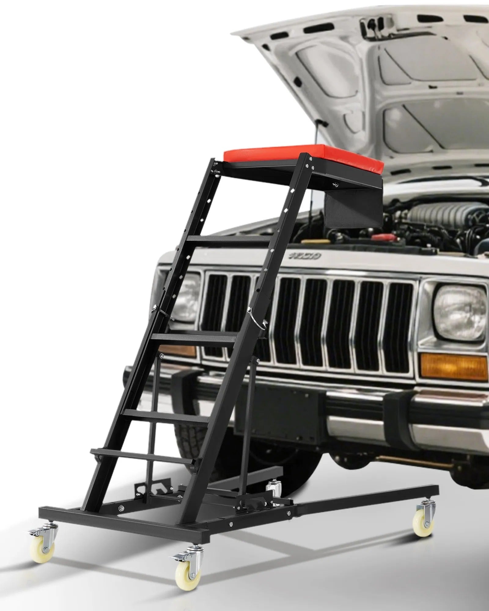 AS Equipment adjustable automotive topside creeper with caster wheels for vehicle maintenance