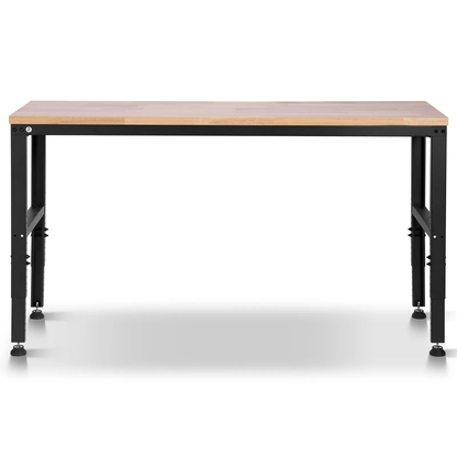 AS Equipment adjustable heavy duty workbench with built-in power outlets
