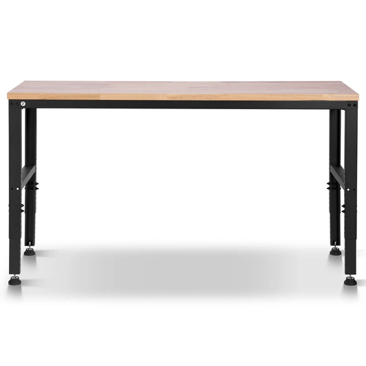 AS Equipment adjustable heavy duty workbench with built-in power outlets