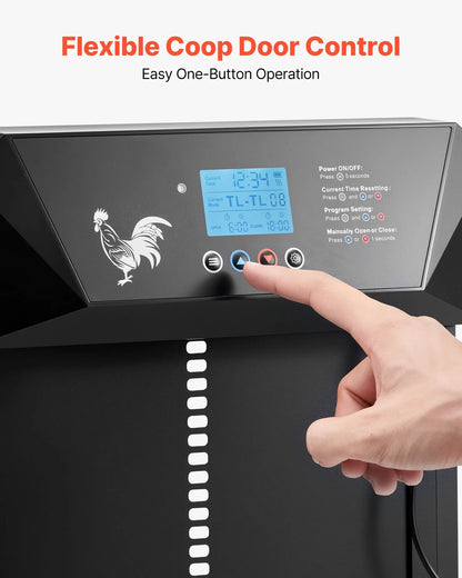 AS Equipment automatic chicken coop door with timer and light sensor