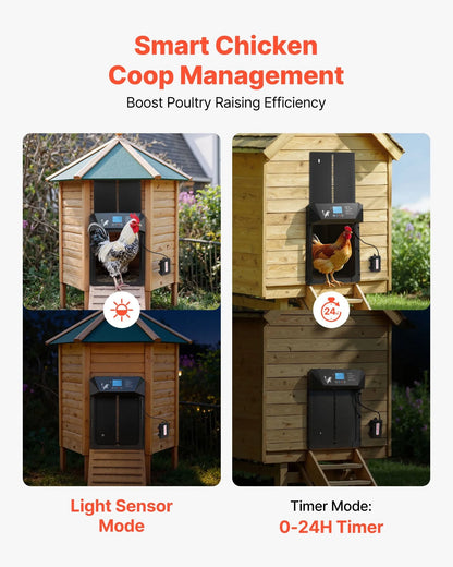AS Equipment automatic chicken coop door with timer and light sensor