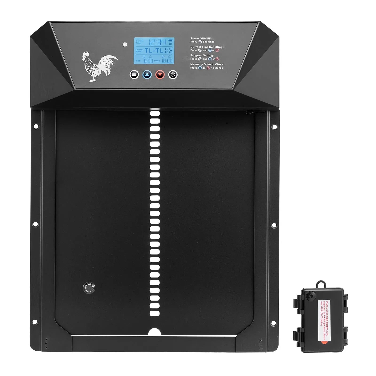 AS Equipment automatic chicken coop door with timer and light sensor